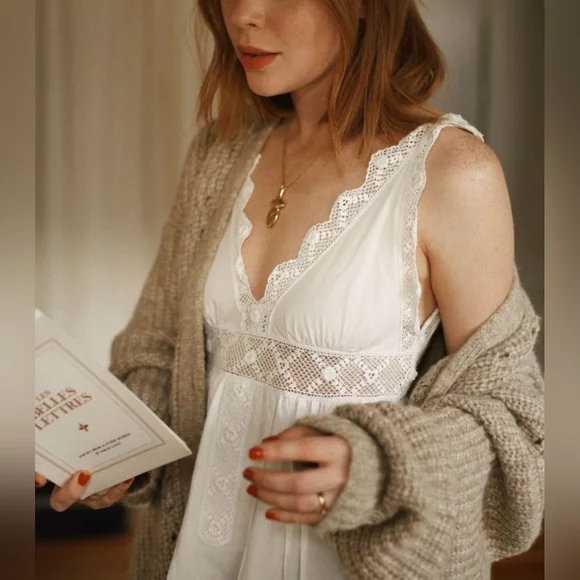 Doen Slate Nightgown in salt, small - Picture 6 of 16